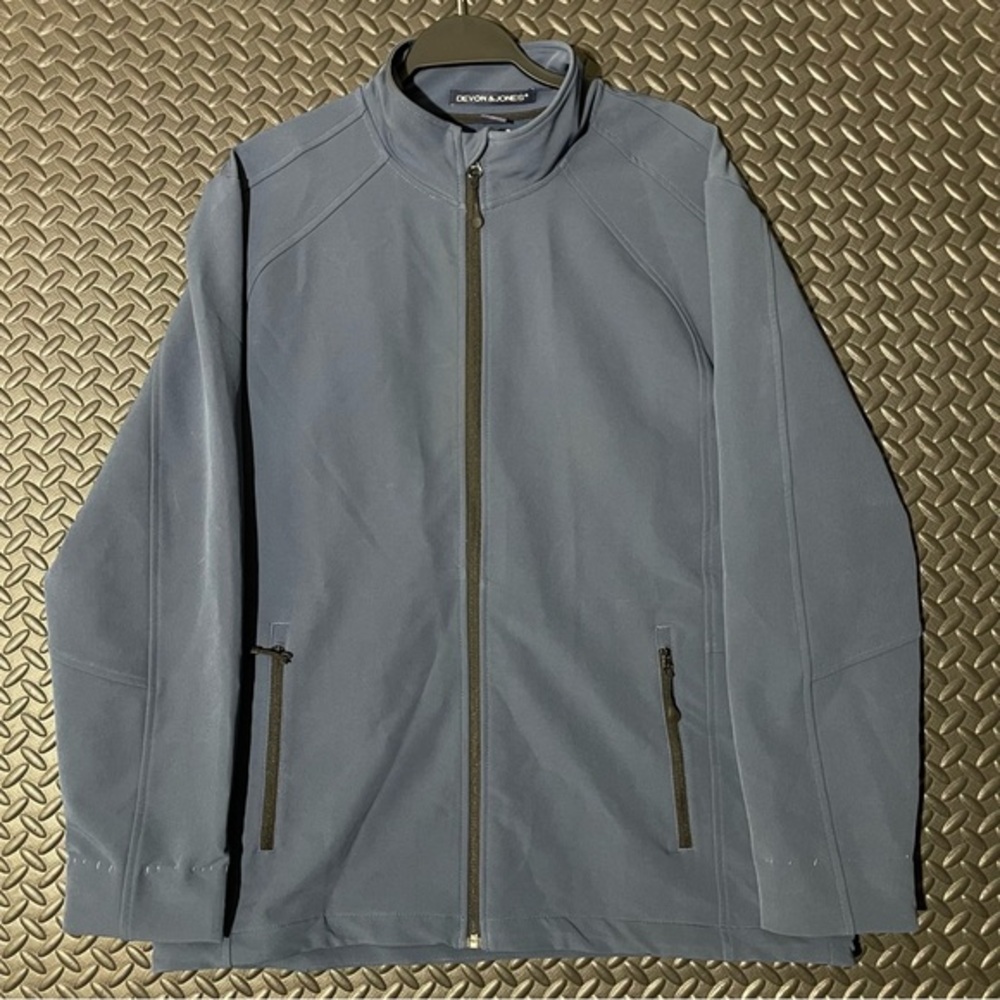 Devon & Jones Doubleweave Tech-Shell Duplex Jacket Men's Water-Resist Blue Sz L‎